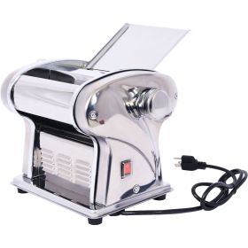 Electric Pasta Maker Noodle Maker Pasta Making Machine Dough Roller Cutter Thickness Adjustable Stainless Steel US 110V 135w one blade 2.5mm roun