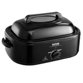 Electric Roaster Oven, 24 QT Turkey Roaster Oven with Self-Basting Lid, 1450W Roaster Oven with Defrost & Warm Function, Adjustable Temp